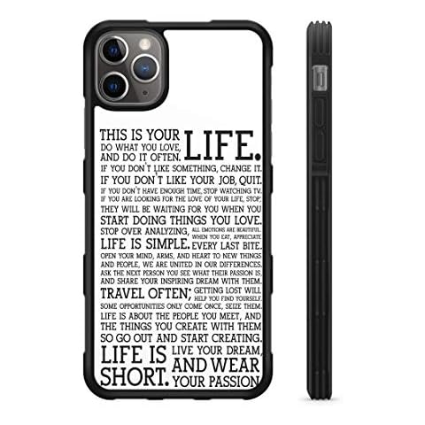 407Case Fits iPhone 12 Pro Max 6.7" Life Inspiration Motivational Quote Protective Hybrid Rubber Phone Case Hyper Shock (iPhone 12 Pro Max 6.7") Cover
