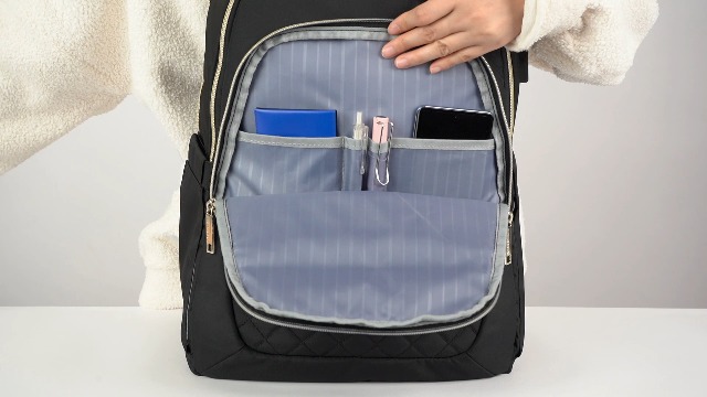 Sac à Dos Ordinateur Portable Femme 15.6 Pouces Élégant Imperméable Avec Port USB - Sac Scolaire Chic Pour Études, Voyage Et Travail