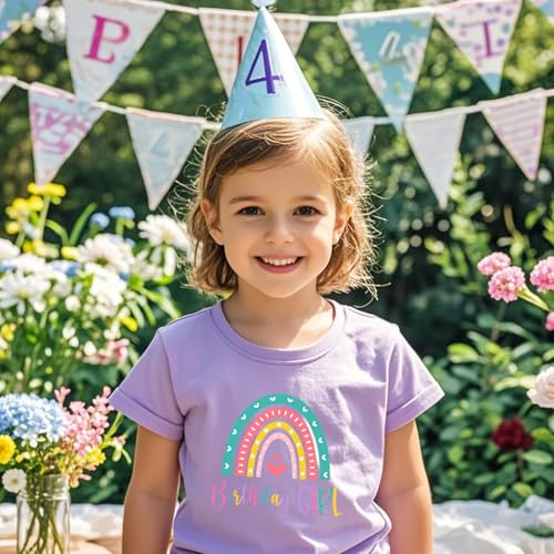 Image of Birthday Girl Tshirt Toddler Birthday Shirts Tees Little Kids Top Outfit Cotton Short Sleeve 2nd 3rd 4th 5th 6th 7th 8th