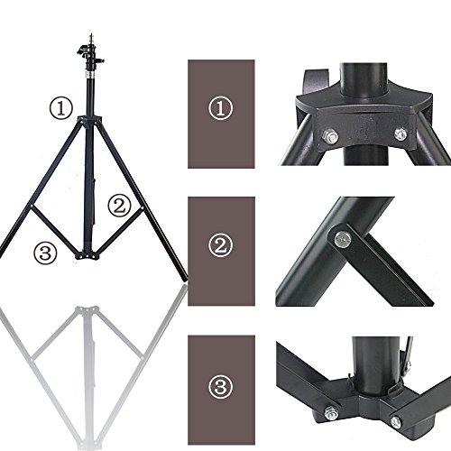 WISD 2X Leuchtenstativ Studio-Lampenstativ Lichtstativ Lampenstativ 200cm 2M Blitze/Lampen für HTC Vive VR YouTube… – Bild 4