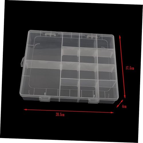 Miniatura 2 de COHEALI Contenedor de medicina de viaje Contenedor transparente Contenedores de plástico transparente Contenedor de almacenamiento de cuentas Caja