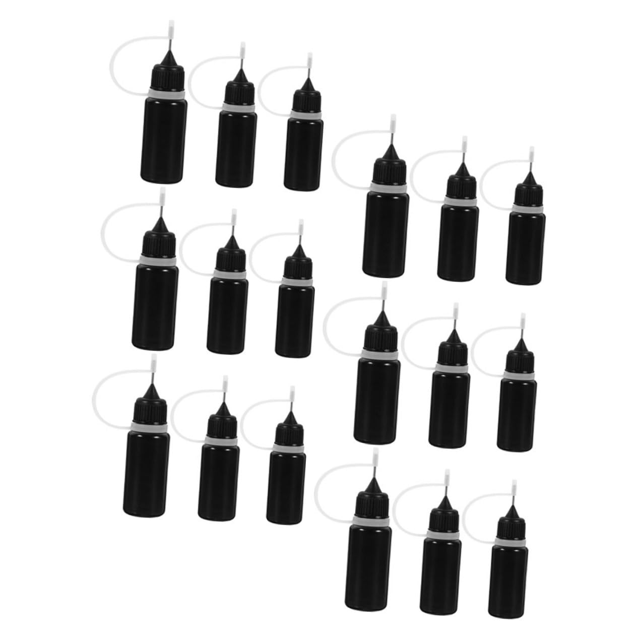 ULTECHNOVO 4 Sätze Flasche Mit Applikatorflasche Vorrats Für Kleber Leere Farbn Kleber n Leim Flüssigkleber Black Plastik 30 Stück * 4