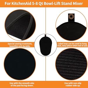 Sliding Mat for Kitchenaid Mixer, Mover Slider Mat Pad for 5-8 Qt Bowl-Lift Stand Mixer, Kitchen Appliance Slider Mat Compatible with Professional 600 Stand Mixer, Kitchen Aid Mixer Accessories Sliding Mat for Kitchenaid Mixer Mover Slider Mat Pad for 5 8 Qt Bowl Lift Stand Mixer Kitchen Appliance Slider Mat Compatible with Professional 600 Stand Mixer Kitchen Aid Mixer Accessories