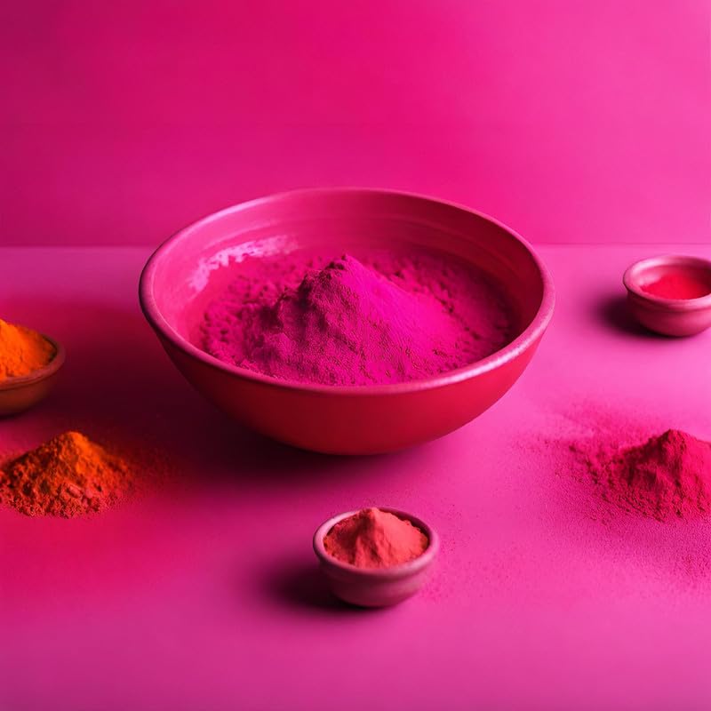 Image of Herbal and Organic Holi Colors | Eco Friendly | Pink Color 250gm | Natural and Skin-Friendly Gulal | Handmade and Non-Toxic | Holi Ke Rang | Holi Celebration | Stain Free