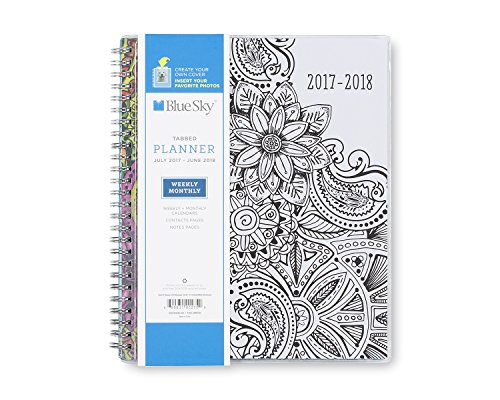 Blue Sky 100275 2017-2018 Academic Year Weekly & Monthly Planner, Twin-Wire Bound, 7