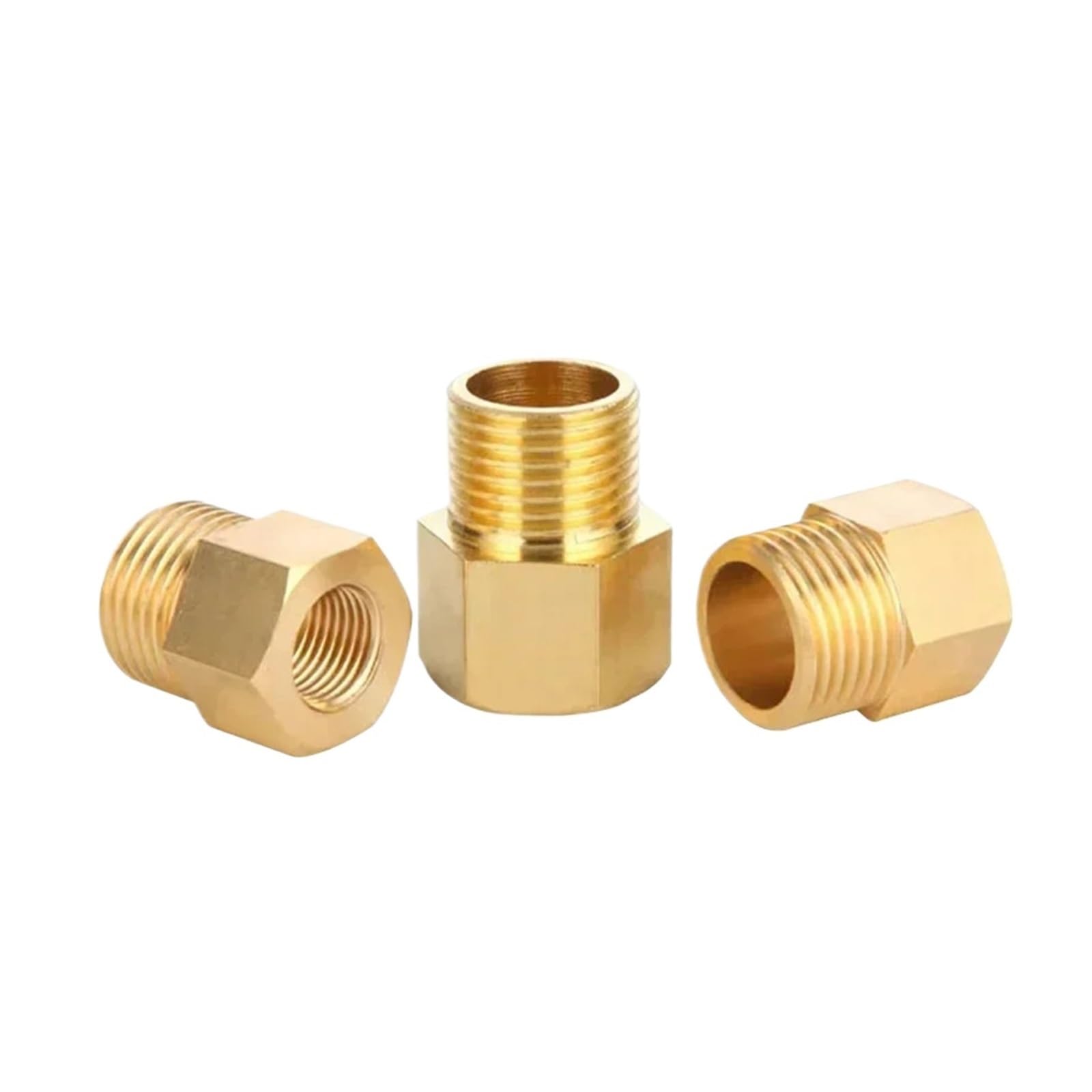 20-200 sztuk mosiężne złączki rurowe sześciokątny adapter redukcyjny 1/8 "1/4" 3/8 "1/2" BSP gwint męski na żeński złącze oleju gazowego(M02-F04,200 PCS)