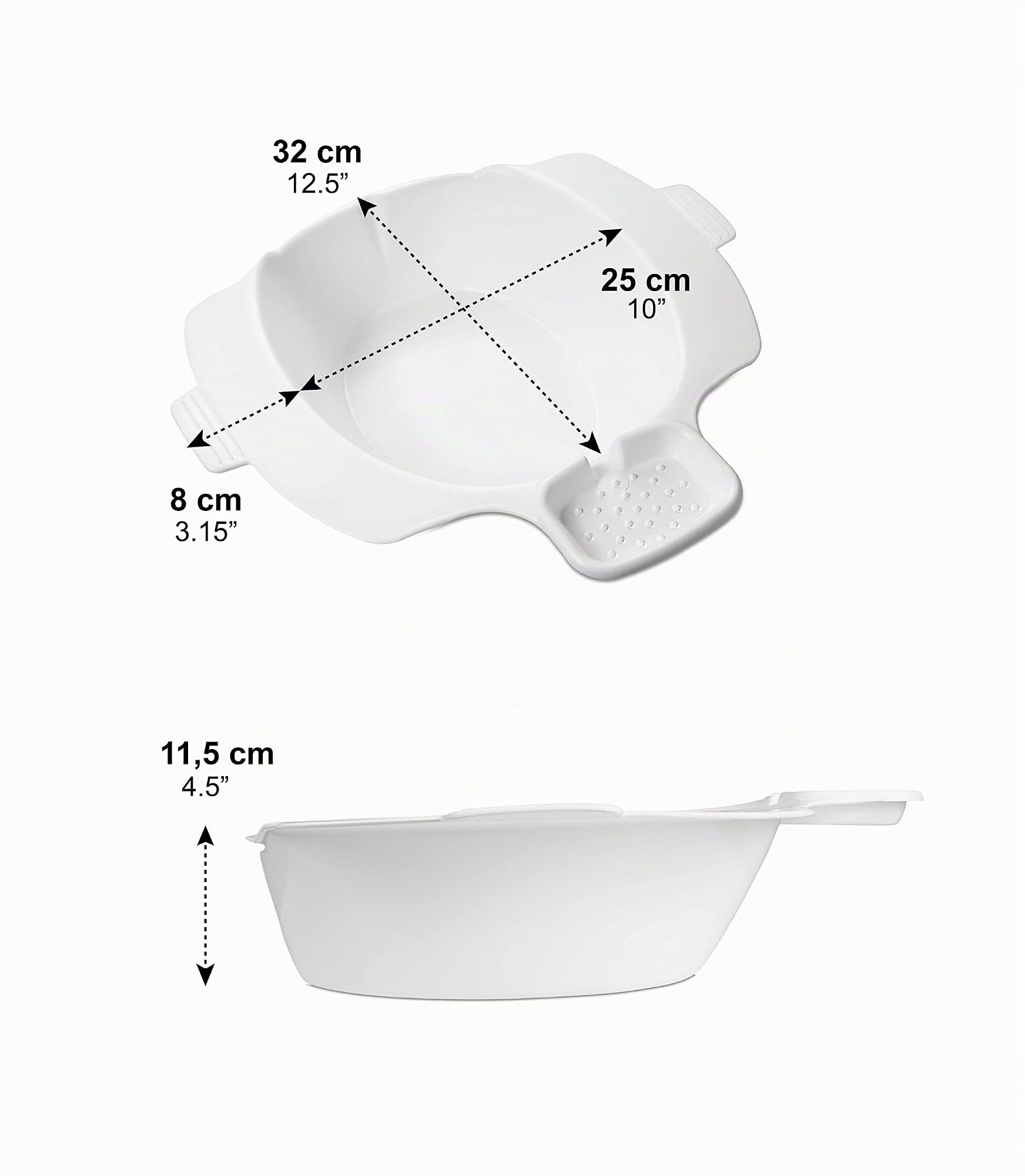 PEPE Mobility Bidet Portatile per WC Universale, Post Parto, Semicupio Emorroidi, Bacinella Igiene Intima Anziani, In Plastica, Agganciabile