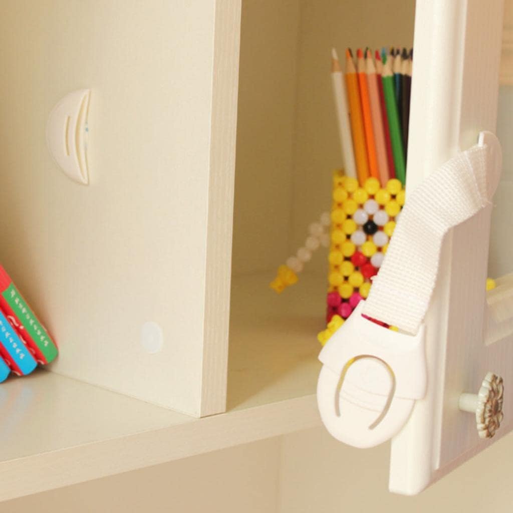 2xAdhesive Baby Child Pet Proof Cupboard Door Drawer Safety Lock Latch Long-e