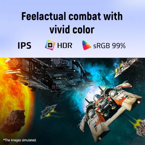 Image of LG 24 inch Gaming Monitor, Full HD 1080p IPS Display, 144Hz Refresh Rate, 1ms MBR, NVIDIA G-Sync Compatible & AMD FreeSync, HDR10 sRGB 99%, Built-in Speakers, HDMI& DP, Height & Tilt Adjustable Stand