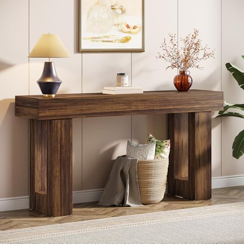 Tribesigns 63-Inch Long Console Table, MDF Wood Grain Rectangular...