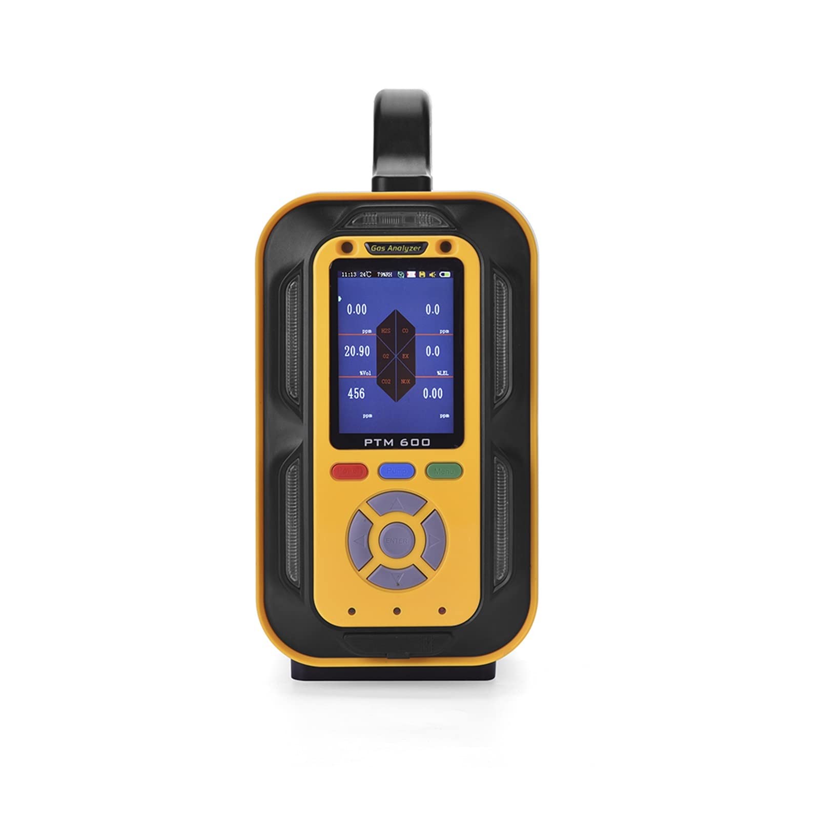 Rilevatore di gas, Rilevatore di perdite gas naturale combustibile metano portatile, rilevatore con allarmi acustici e visivi (0-100% LEL - Nero) per lavoro, casa(Infrared 0-100% Vol)