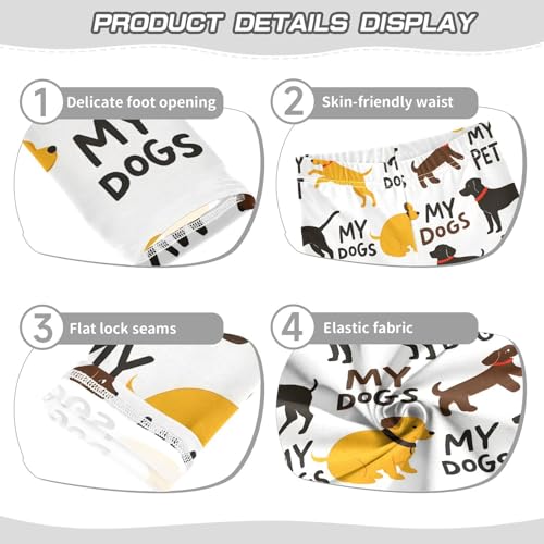 My Pet Dogs Print Girls Leggings Soft Stretch Workout Yoga Dance Pants for Kids Casual Tights3