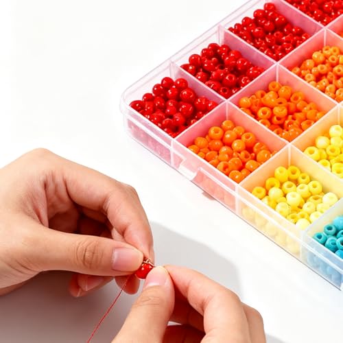 Image of MAHIONG 20PCS 28 Grids Clear Plastic Organizer Box with Fixed Dividers for Beads, Fishing Tackles & Small Parts Storage (7.9x6.2x1.2in)