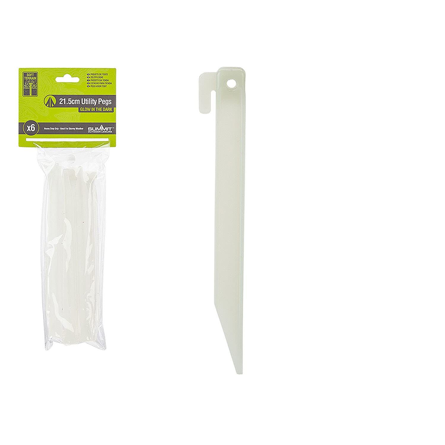 Summit White Utility Pegs Glow In Dark