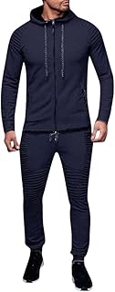 YHEGHT Conjuntos de tops esportivos calças de inverno moletom terno outono agasalho masculino bolso blusa masculina moletom com capuz de lazer masculino