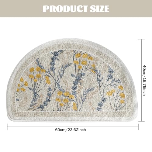 Alfombra de baño semicircular para decorar la salida de la ducha 3