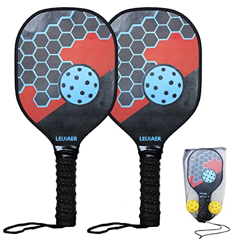 Doorslay Pickleball Paddles Juego De 2 Raquetas De Pickleball De Madera Con Bolas Y Bolsa De Almacenamiento De Malla Para Principiantes Doorslay Pickleball Paddles Juego De 2 Raquetas De Pickleball De Madera Con Bolas Y Bolsa De Almacenamiento De Malla Para Principiantes