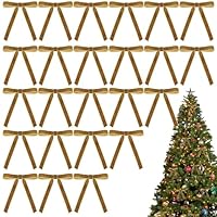 12 Samtschleifen Für Weihnachtsbaum - Vintage Design 40x60cm In 8 Farben