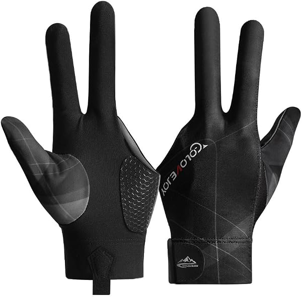 Gants de Billard Snooker à Trois Doigts, pour Main Gauche Professionnel, Accessoires pour Homme Femme - 1