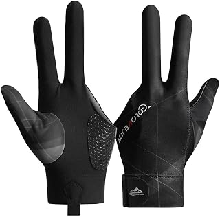 Pool Glove Left Hand, Billiard Pool Gloves for Left Hand 3 Finger, Snooker Cue Sport Glove Popular, Billiards Glove, Sizes for Men & Women