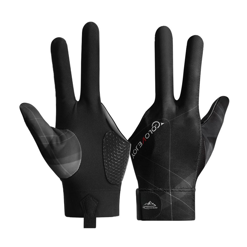 Wnddle Pool Glove Left Hand, Billiard Pool Gloves for Left Hand 3 Finger, Snooker Cue Sport Glove Popular, Billiards Glove, Sizes for Men & Women
