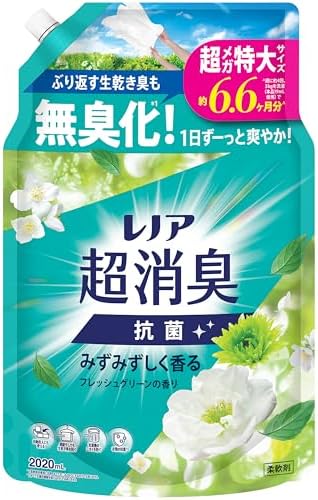 （11:30時点） レノア 超消臭 抗菌 柔軟剤 みずみずしく香る フレッシュグリーンの香り 詰め替え 2020mL [大容量]