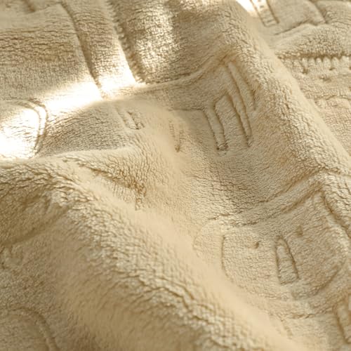 Image of BORITAR 3D Printed Animal Baby Blanket Ultra Soft Fleece Blankets for Boys Girls, Warm and Lightweight Toddler Receiving Blanket for Crib Stroller, 30x40 Inch, Khaki