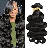 Body Wave Bundles Human Hair 20 22 24 Inch 100% Unprocessed Brazilian Raw Weave 3 Bundle Quick Weave Hair Extensions for Black Women Natural Color