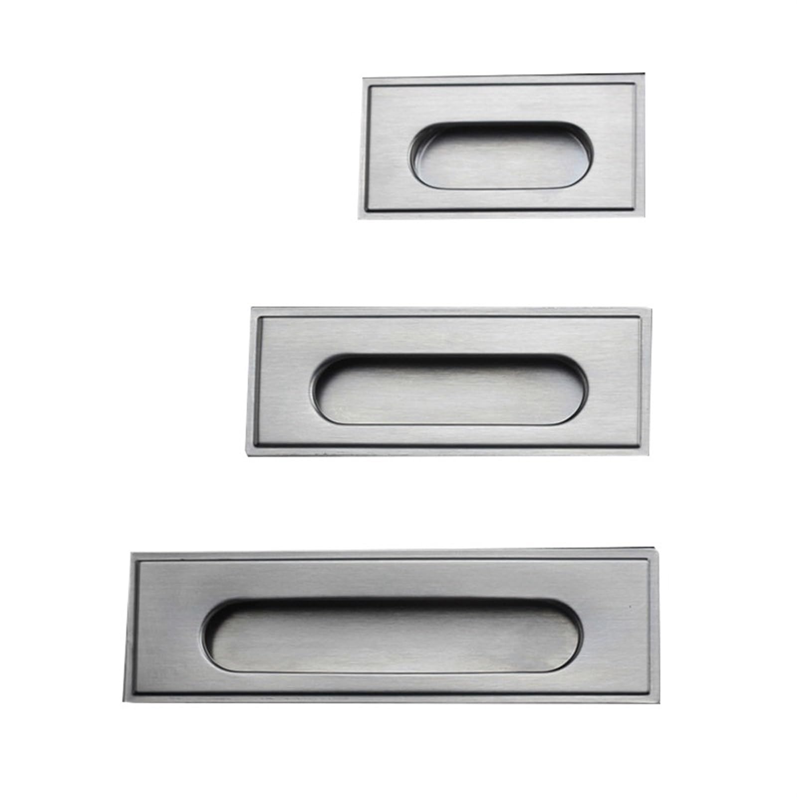 Poignées cachées 128mm en acier inoxydable pour tiroirs et armoires de cuisine avec vis