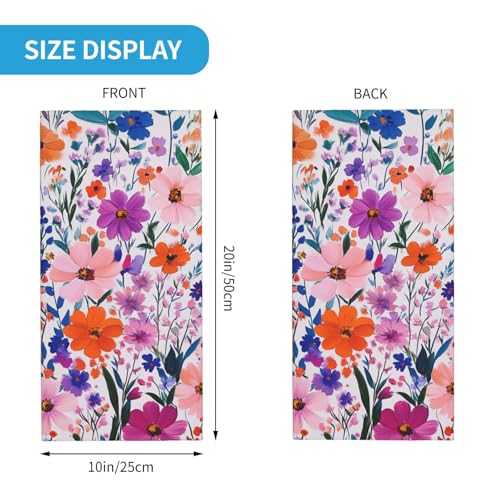 Neck Gaiter Mask,Bandana Flower Skull Print Face Cover Mask Sun Uv Protection,Neck Warmer Balaclava,Tube Face Scarf3