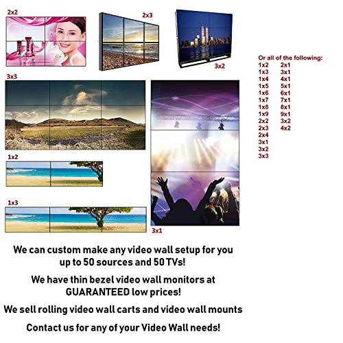 3X3 4K 60Hz Uhd Video Wall Hdmi Processor Hdtv 1080P Controller Computer Splicer Rotate 180 Degrees 2X2 1X2 2X1 3X1 1X3 4X1 1X4 3X2 2X3 4X2 2X4 #TOP3