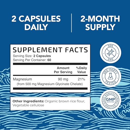 Nobi Nutrition Magnesium Glycinate 500Mg | Chelated For Muscle Relaxation, Bones, Heart, Nerve, Sleep & Calm Support For Women & Men thumb #4
