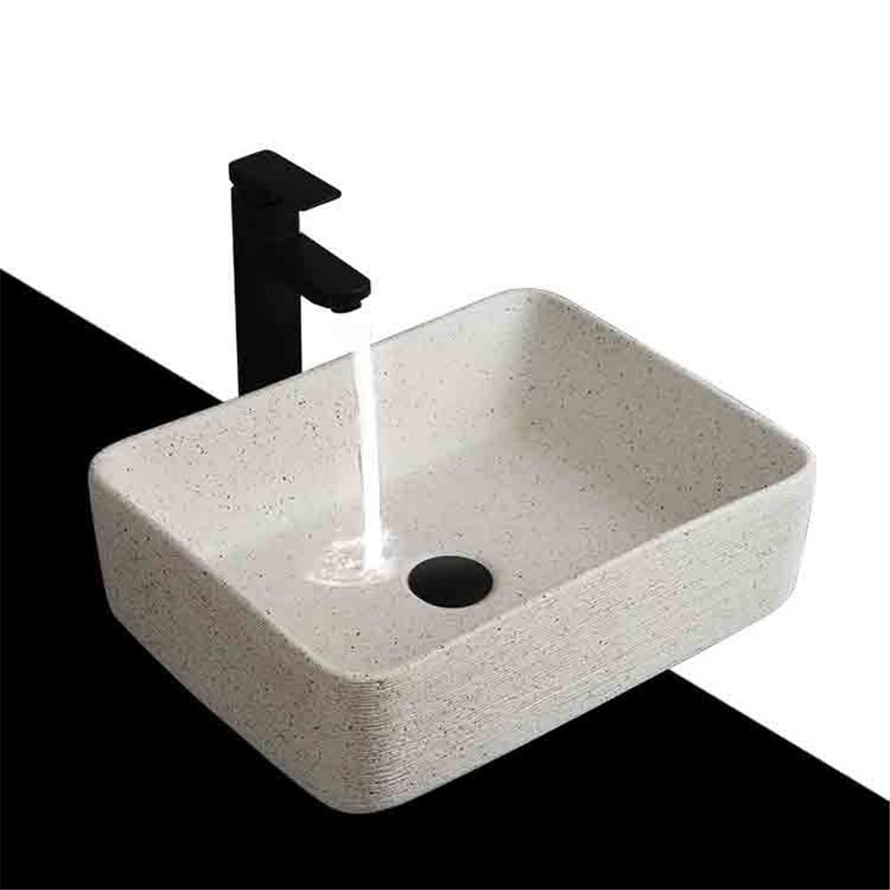 Lavabo da appoggio Lavabo da Appoggio Quadrato Singolo in Ceramica