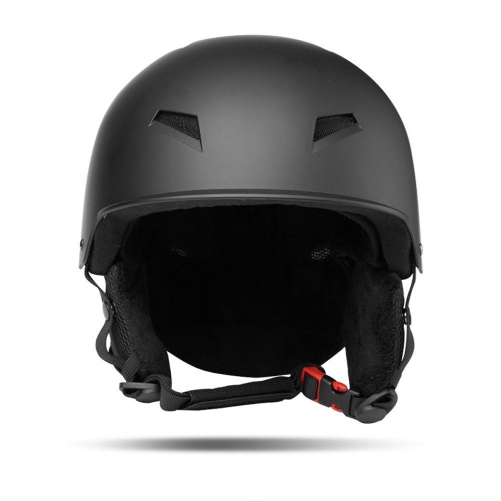 Zimowy kask snowboardowy z nausznikami dla mężczyzn i kobiet, ciepły kask śnieżny ze stałym paskiem, bezpieczny kask narciarski do sportów narciarskich