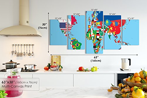 5 pannello tela incorniciata - Modern Wall Art