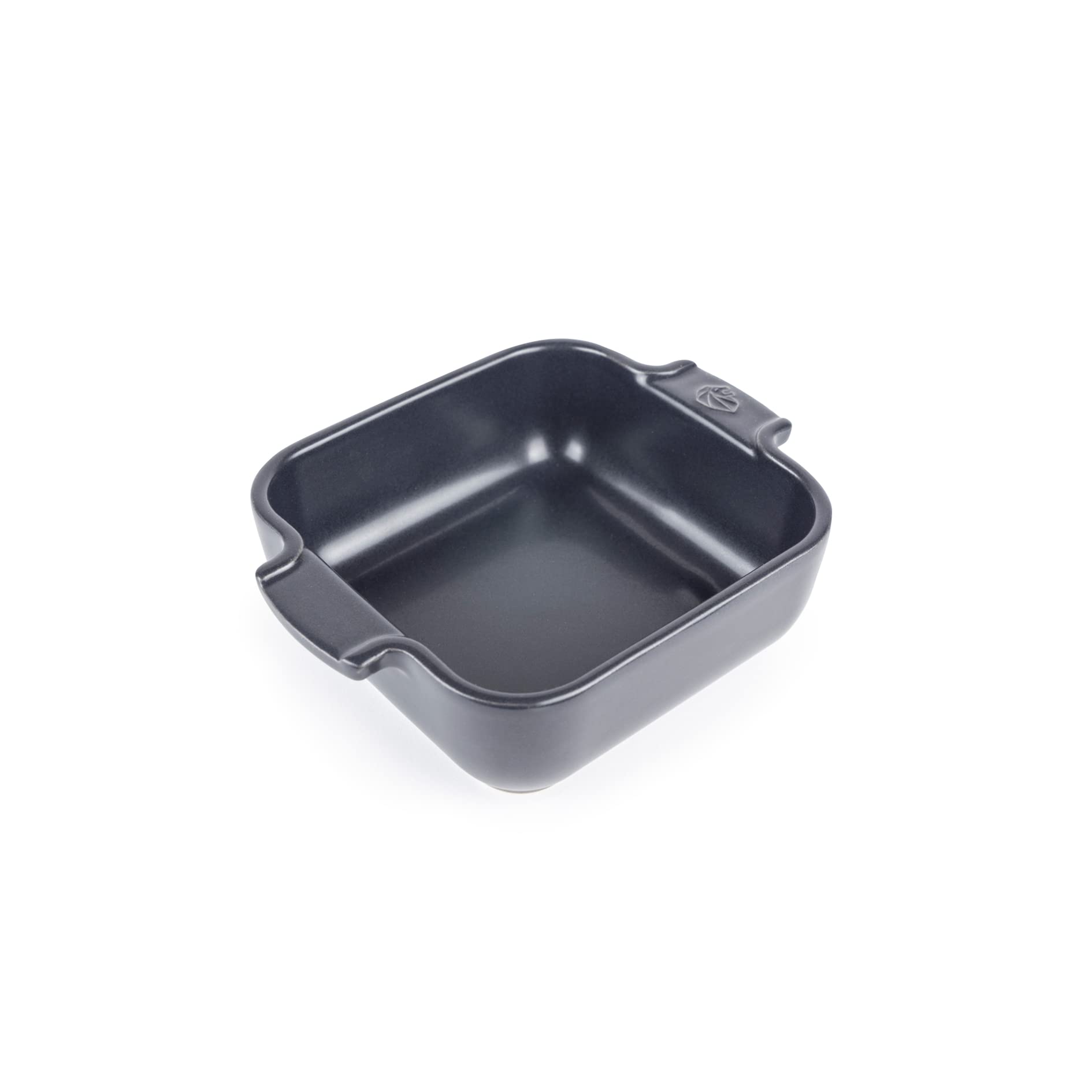 Appolia Square Dish 18cm Slate. Ceramic. Mechanical and Thermal shock resistant. -20° to 250°C. Ergonomic handles.10 year warranty. Made in France.