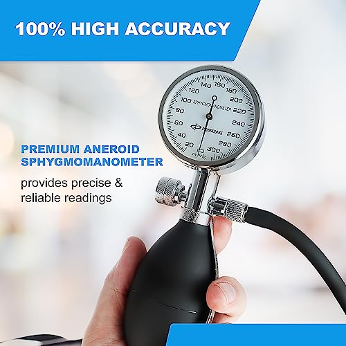 Primacare DS-9185 Aneroid Sphygmomanometer And Blood Pressure Cuff Set With Portable Case, 5 Sized Nylon Cuffs With Deflation Valve, Bp Cuff Manual Kit thumb #1