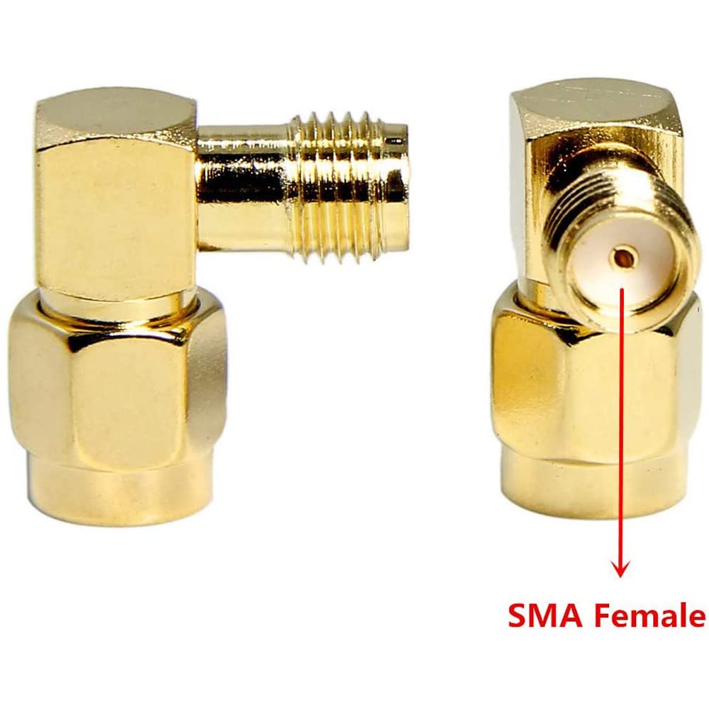JZK 2 stuks SMA vrouwelijk naar RP-SMA mannelijke coaxiale adapter, RF- connector voor wifi-antenne, FPV, bril, router