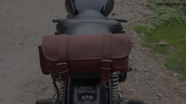 Amazon.com: Leather Motorcycle Handlebar Bag | Genuine Leather