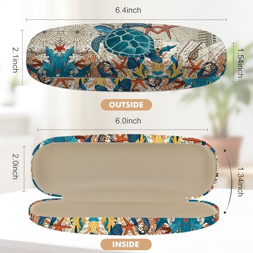 Image of Glasses Case Hard Shell,Portable Protective Eyeglasses Case, Eyeglass Holder Box with Cleaning Cloth,for Women Men