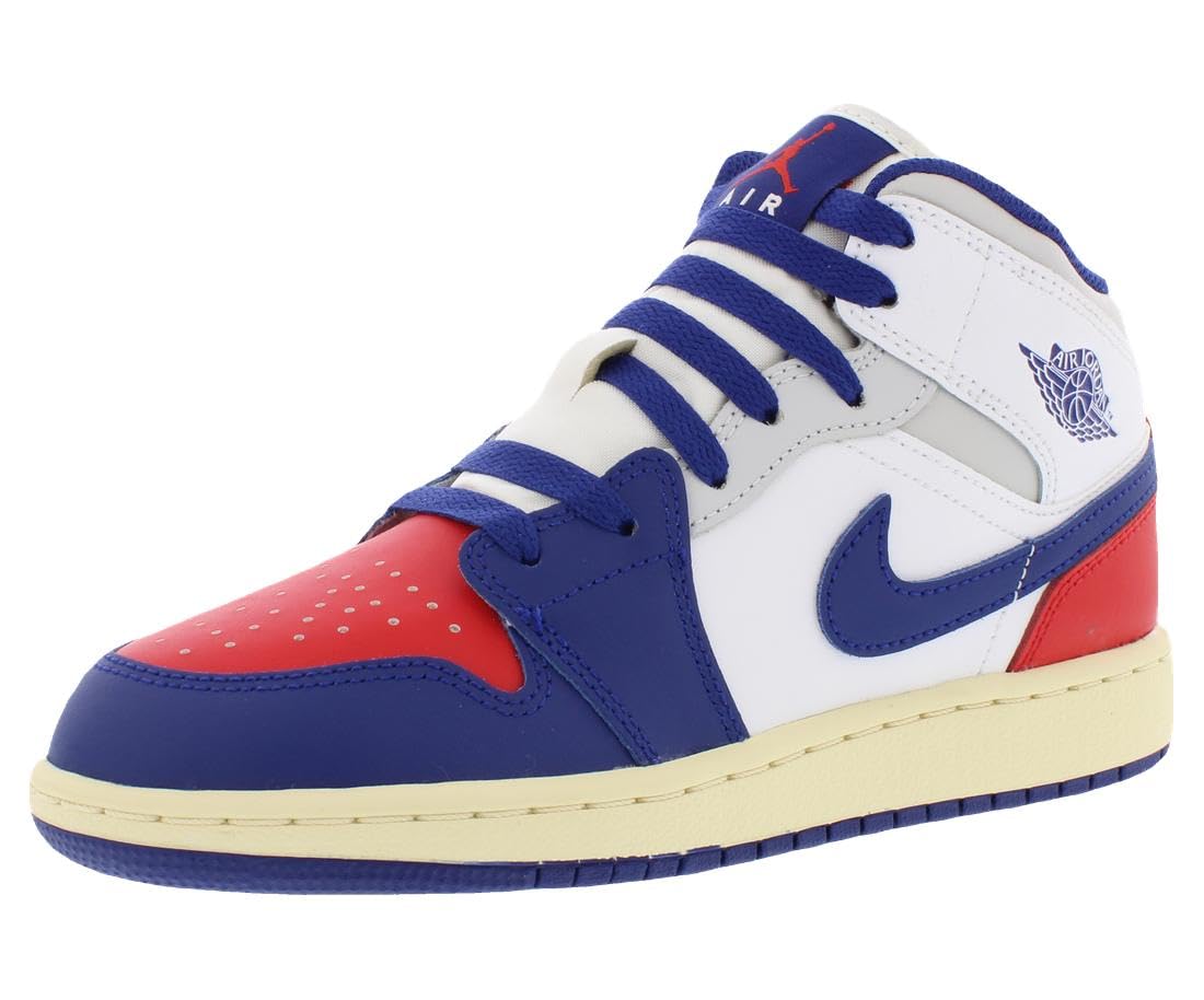 Amazon.co.jp: AIR JORDAN 1 MID (GS) 「ホワイト/ディープ ロイヤル