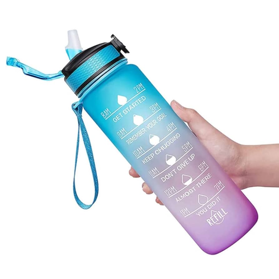 グラデーション水筒 1000ml Amazon | 水筒 1000ml グラデーション タイムマーカー付き