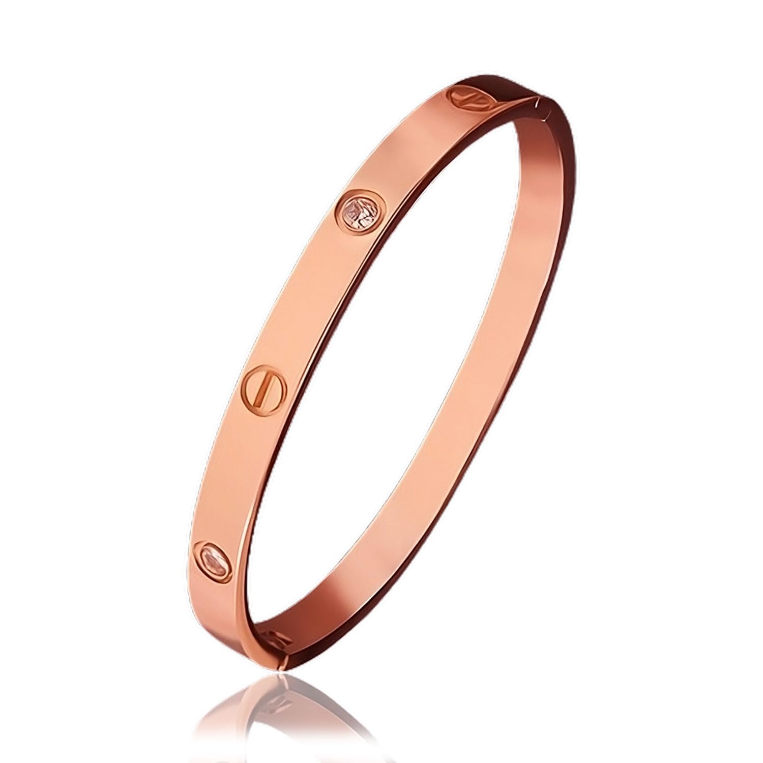 TecoKart Rose Gold Bangles For Women, Rhinestone Titanium Steel Bangles For Girls, 60mm Classic Luxury Metal Bangles For Women, Hypoallergenic Bangles Valentines Gift For Women Men (B0D511RMGC) Amazon Price History, Amazon Price Tracker