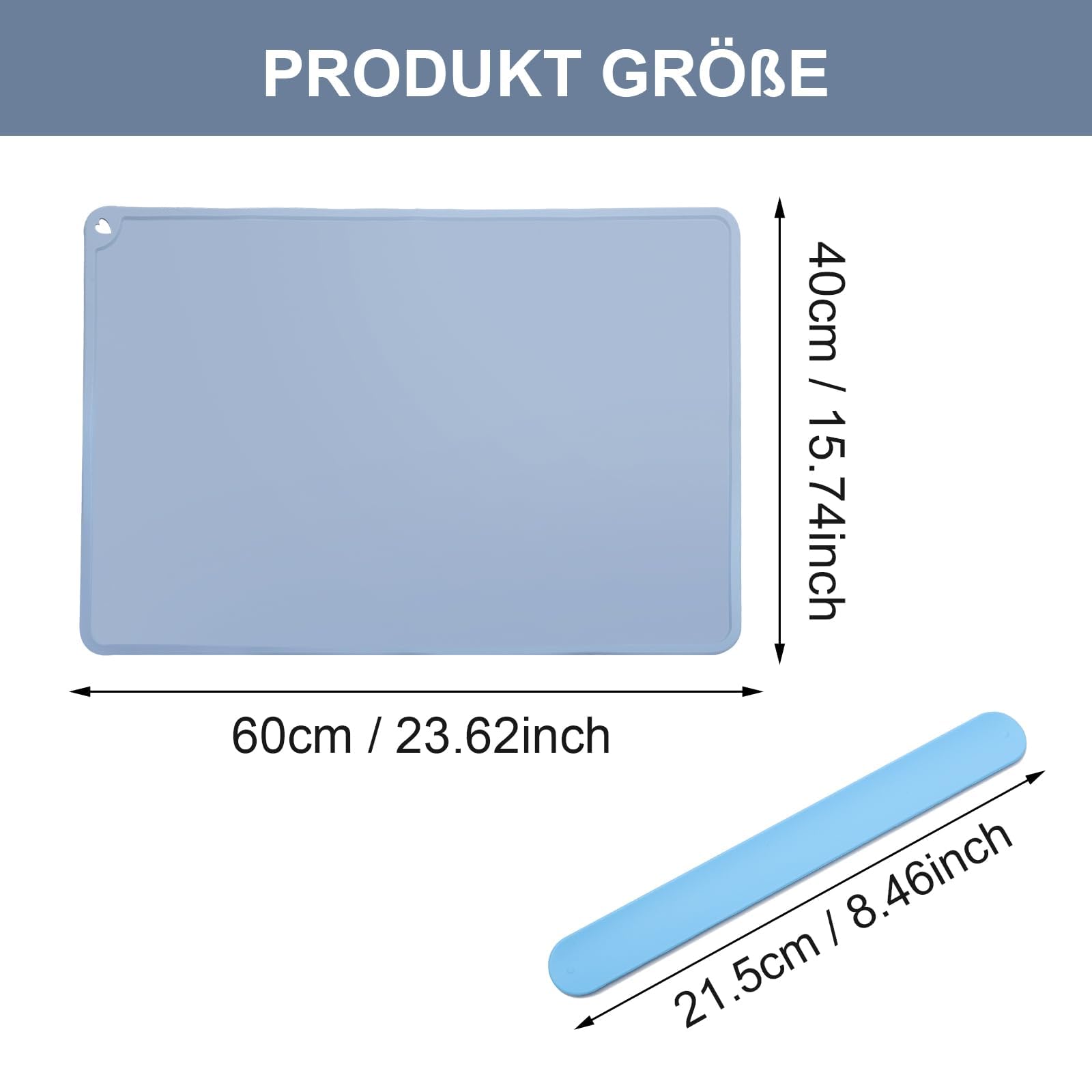 VOSSOT Tapis De Peinture Silicone Enfants 60x40cm Avec Clip Magnétique - Lavable Antidérapant