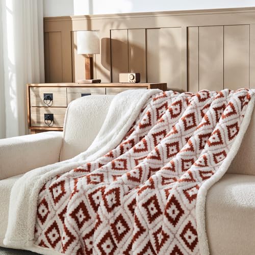 Wajade - Wajade Plaid Polaire Sherpa Couverture Polaire Couverture de Canapé Plaid Fourrure Boheme Ultra Douce et Duveteuse Haute qualité-Brown 123 * 153 - -32%
