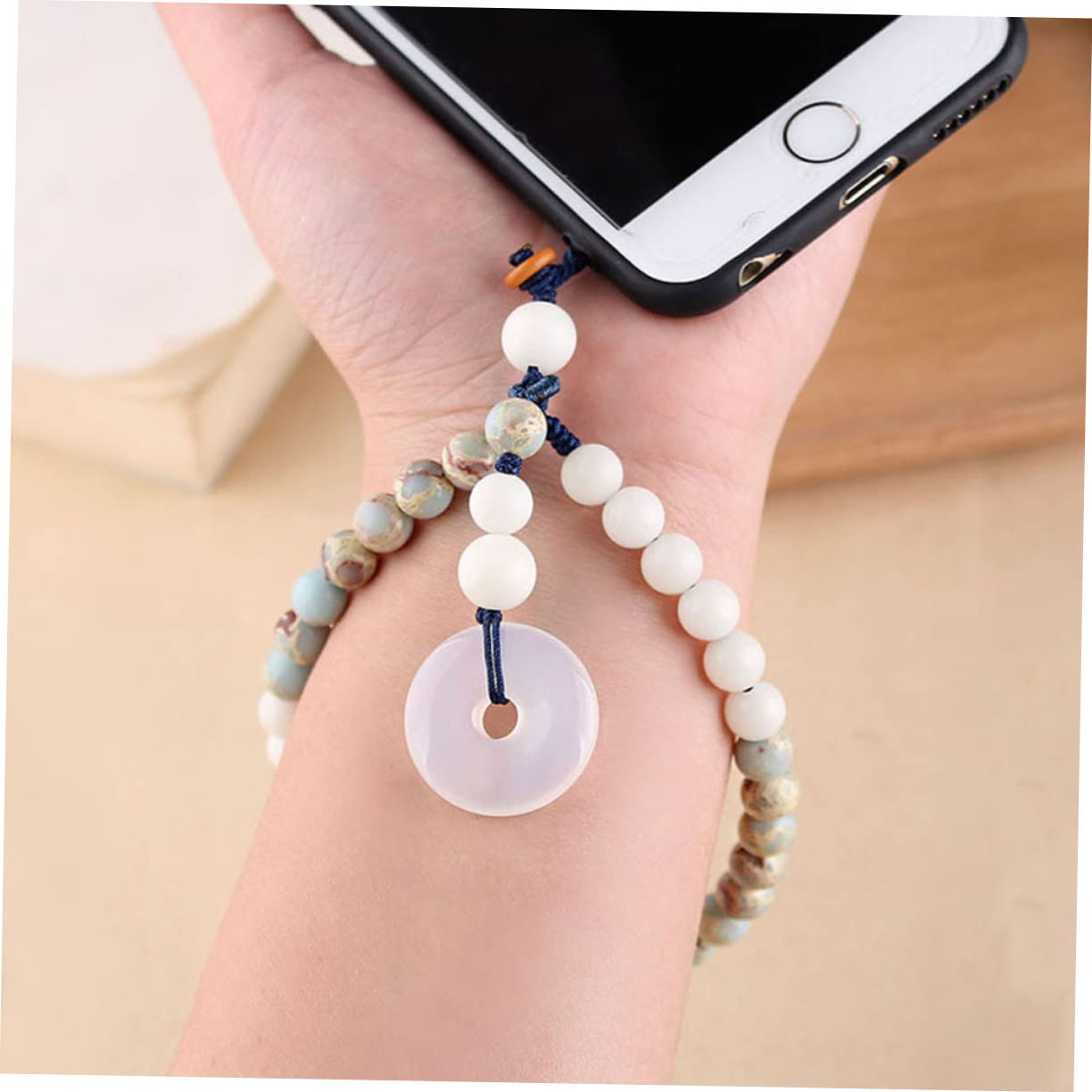 DOITOOL cadena de teléfono de estilo chino brazalete pulseira llavero cordón de teléfono móvil de estilo chino billetera correa de teléfono corta correas de teléfono mano