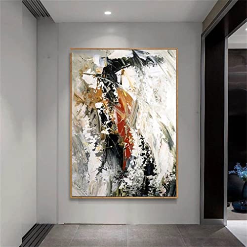 Peinture décorative suspendue artisanale, véritable œuvre d'art faite main sur toile