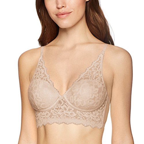Maidenform Women's Casual Comfort Halter Bralette Bra, Paris Nude, 38C