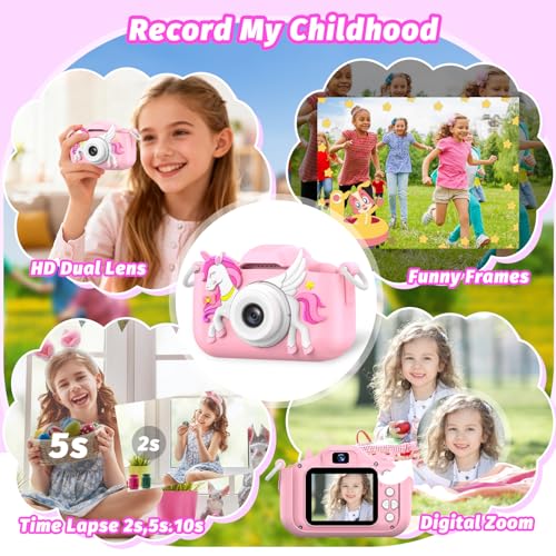 Image of Kids Camera Toy, masterbee Children Camera Toys for Kid Age 3-12, Christmas /Birthday Gifts for Girls, 1080P HD Video Kids Digital Camera, Gift for 3 4 5 6 7 8 9 10 11 12 Year Old Girl