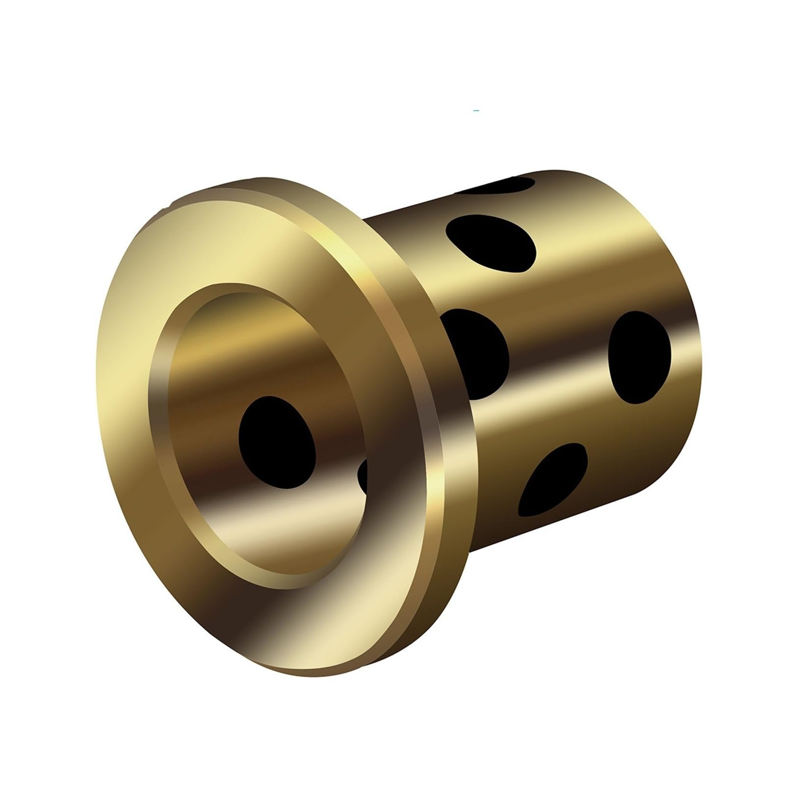 Boccola Autolubrificante In Ottone 45x35x45 Mm - Per Cuscinetti Senza Olio, Con Flangia - Foto 3